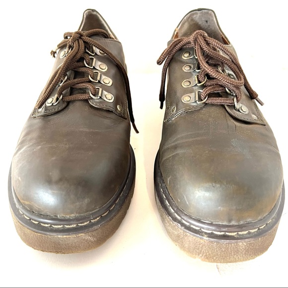 Lower East Side Shoes Brown Platform Lace Up Chunky Mens Women Unisex Size 10 - Picture 2 of 8